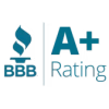 BBB A+ Rating badge for Guaranteed Removals